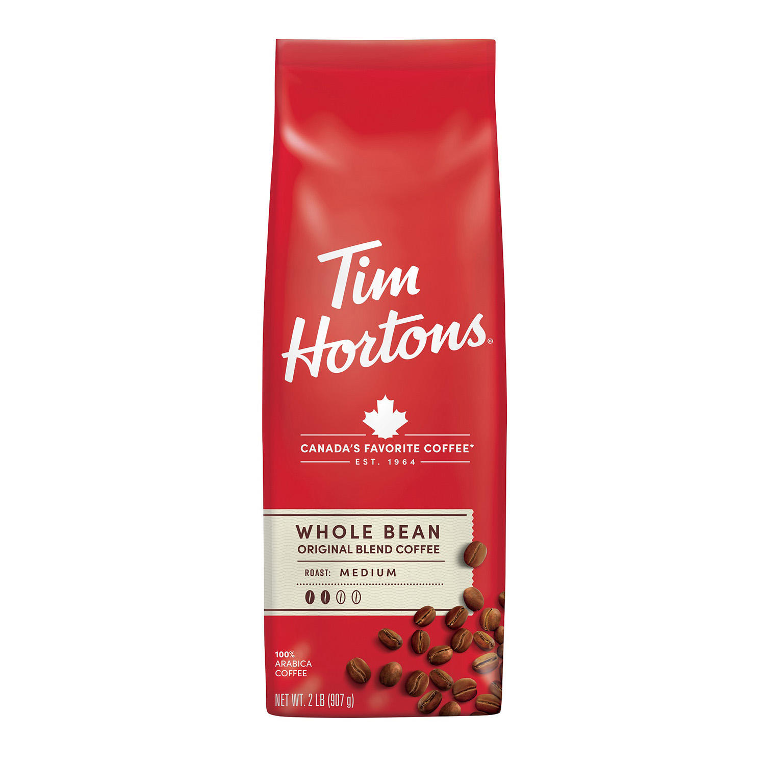 (image for) Tim Hortons Whole Bean Coffee Medium Roast (32 oz.)